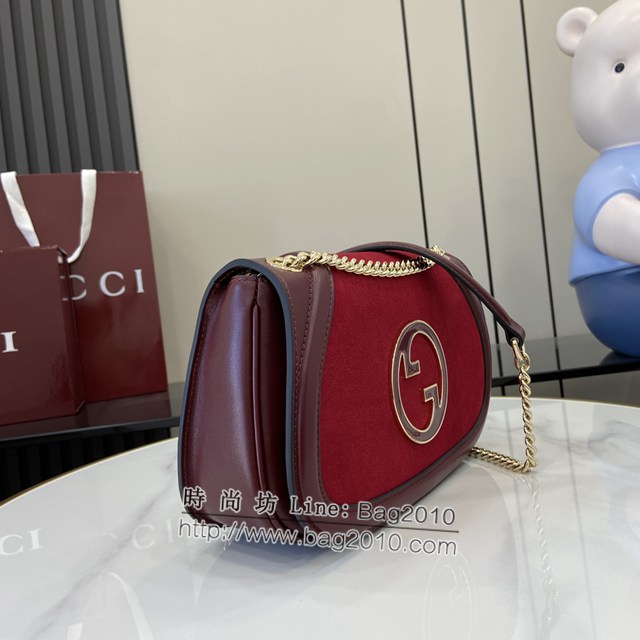 Gucci專櫃古馳最新款Blondie系列小號肩背包磨砂原廠皮斜挎女包 jh2116型號：815715